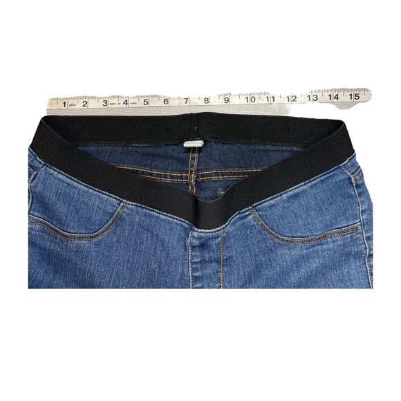 Old Navy Jeans Womens 12 Regular Blue Denim Cotton Pull On Mid-Rise Straight Leg - Picture 4 of 7